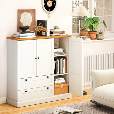 Tangkula Sideboard Buffet Cabinet Kitchen Pantry Hutch Storage Cabinet Farmhouse Credenza 1 Tangkula Sideboard Buffet Cabinet Kitchen Pantry Hutch Storage Cabinet Farmhouse Credenza