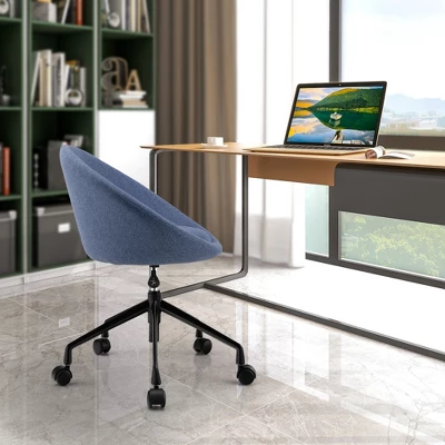 Tangkula Set Of 2 Swivel Home Office Chair Adjustable Accent Chair W/ Flexible Casters 4 Tangkula Set Of 2 Swivel Home Office Chair Adjustable Accent Chair W/ Flexible Casters - Image 4