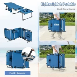 Tangkula Folding Chaise Lounge Chair Sunbathing Recliner W/ Face Hole & Removable Pillow -Tangkula GUEST 57af492b a6c1 4cd7 89eb c00f78c72142