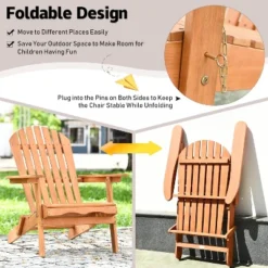 Tangkula 4PCS Folding Adirondack Chair Weather Resistant Outdoor Chair Eucalyptus Wood Adirondack Lounger Chair For Patio 12 Tangkula 4PCS Folding Adirondack Chair Weather Resistant Outdoor Chair Eucalyptus Wood Adirondack Lounger Chair For Patio -Tangkula GUEST 58a59f65 3957 492f 9932 4591d4d628bd