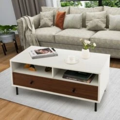 Tangkula Coffee Table Modern Rectangle W/ Storage Shelf & Drawers Living Room Furniture 11 Tangkula Coffee Table Modern Rectangle W/ Storage Shelf & Drawers Living Room Furniture -Tangkula GUEST 5abc5f5f c709 4c91 9db1 ed34f0f4b525