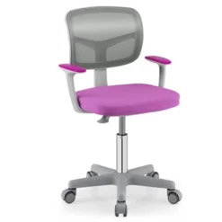 Tangkula Kids Desk Chair Adjustable Height Children Study Chair W/Auto Brake Casters Blue / Pink -Tangkula GUEST 5af9fd2e 39b1 4914 9363 59c2b2f9e8e3