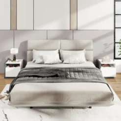 Tangkula Modern Minimalist Nightstand W/ Drawer Asymmetrical Bed Side Table End Table -Tangkula GUEST 5b86b439 82f0 4985 85c3 171101901cec