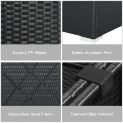 Tangkula 7PCS Rattan Patio Conversation Sectional Furniture Set W/ Cushion Pillow -Tangkula GUEST 5c81b4fb 4141 45e8 8008 1eb5641e4a35