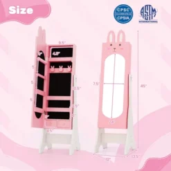 Tangkula Kids Jewelry Armoire Cabinet Free-Standing Full Length Mirror With Storage And 4 Tilt Angles 18 Tangkula Kids Jewelry Armoire Cabinet Free-Standing Full Length Mirror With Storage And 4 Tilt Angles -Tangkula GUEST 5cf4f383 676a 405d b8c7 0d90a2b887bb
