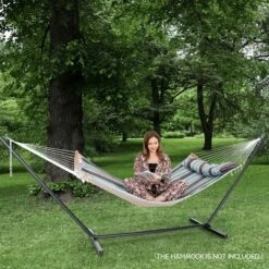 Tangkula 2-Person Heavy-Duty Hammock Stand W/ Storage Bag Portable 450 LBS Capacity