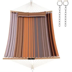 Tangkula Patio Hammock Foldable Portable Swing Chair Bed Detachable Pillow Blue & Green -Tangkula GUEST 5eac670c 6c09 4aa2 af87 1fccf83796f0