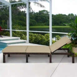 Tangkula Patio Rattan Chaise Lounge Chair Recliner Outdoor W/ 6 Positions Cushion -Tangkula GUEST 5efdf32d 4720 42fb 8db6 98f53b017b8a