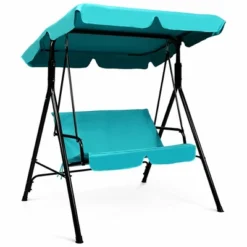 Tangkula Blue Outdoor Swing Canopy Patio Swing Chair 2-Person Canopy Hammock -Tangkula GUEST 5f240209 fd66 4c59 ac09 46ea217218b7