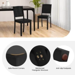 Tangkula 4 PCS Armless Wood Dining Chair W/ Rubber Wood Legs Curved Backrest Kitchen 10 Tangkula 4 PCS Armless Wood Dining Chair W/ Rubber Wood Legs Curved Backrest Kitchen -Tangkula GUEST 6144aa7f f5ee 4d95 b8da 741ef176cf82