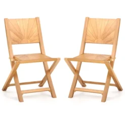 Tangkula 4 PCS Folding Patio Chairs W/ Inclined Backrest Teak Wood Outdoor Dining Chairs 18 Tangkula 4 PCS Folding Patio Chairs W/ Inclined Backrest Teak Wood Outdoor Dining Chairs -Tangkula GUEST 63486999 e20a 4b8e 843b 38a6538eb753
