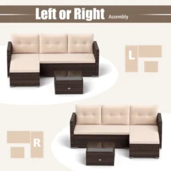 Tangkula 4 Seats Outdoor Patio Furniture Set L-Shaped Couch Set For Yard 15 Tangkula 4 Seats Outdoor Patio Furniture Set L-Shaped Couch Set For Yard -Tangkula GUEST 6470696f e9fd 4d67 9eae 09ba20edbe28