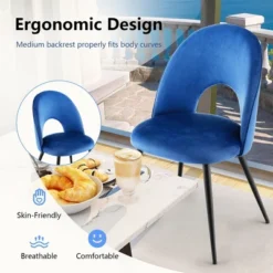 Tangkula Dining Chair Set Of 4 Velvet Upholstered Side Chair W/ Metal Base For Living Room 16 Tangkula Dining Chair Set Of 4 Velvet Upholstered Side Chair W/ Metal Base For Living Room -Tangkula GUEST 66cc2163 6055 4c1c a166 0011f2f47264