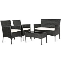 Tangkula Rattan Patio Conversation Set Cushioned Sofa With Coffee Table 12 Tangkula Rattan Patio Conversation Set Cushioned Sofa With Coffee Table -Tangkula GUEST 66f35bdc bc2c 44bc 8a0f 31fdf7eac0c9