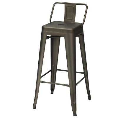 Tangkula Set Of 4 Metal Bar Stools 30" Industrial Height Chair Low Back 3 Tangkula Set Of 4 Metal Bar Stools 30" Industrial Height Chair Low Back - Image 3