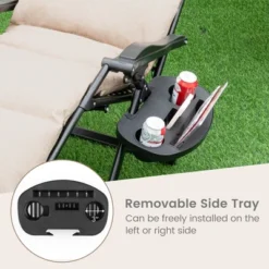 Tangkula Zero Gravity Chair Folding Recliner Lounge Chair W/ Cushion Cup Holder -Tangkula GUEST 6937bb11 3070 4c34 92db 78986c869191