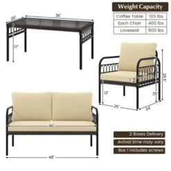 Tangkula 8PCS Furniture Set Outdoor Wicker Conversation Bistro Set W/ Soft Cushions Patio -Tangkula GUEST 69b9839d 9877 4b53 bc64 d84374de42d6 1