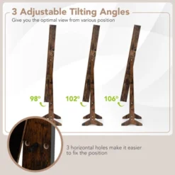 Tangkula Jewelry Mirrored Cabinet Armoire Organizer Storage Box W/ Stand Christmas Gift -Tangkula GUEST 6a6aba20 e7dc 4b51 8dd9 0e3594b8aaf1