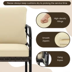 Tangkula 8PCS Furniture Set Outdoor Wicker Conversation Bistro Set W/ Soft Cushions Patio -Tangkula GUEST 6be344f7 35ac 461b 8225 11e125ae87fd 1