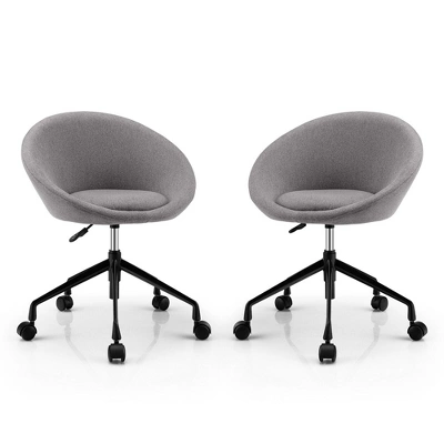 Tangkula Set Of 2 Swivel Home Office Chair Adjustable Accent Chair W/ Flexible Casters 12 Tangkula Set Of 2 Swivel Home Office Chair Adjustable Accent Chair W/ Flexible Casters - Image 12