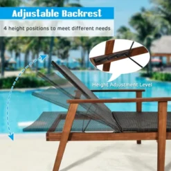 Tangkula 3PCS Chaise Lounge Set 4-Level Folding Chaise Lounge Adjustable Outdoor Beach With Wicker Side Table 14 Tangkula 3PCS Chaise Lounge Set 4-Level Folding Chaise Lounge Adjustable Outdoor Beach With Wicker Side Table -Tangkula GUEST 6cc6d2ac 3033 474a b88c 30e86ca795b3