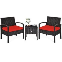 Tangkula 3-Piece Patio Wicker Storage Table & Chair Set Outdoor Conversation Set Red/Turquoise 12 Tangkula 3-Piece Patio Wicker Storage Table & Chair Set Outdoor Conversation Set Red/Turquoise -Tangkula GUEST 6d5094a8 541d 43b0 8bad 3344d3b9d2a0