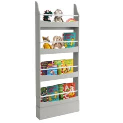 Tangkula 4-Tier Kids Bookshelf Toy Storage Bookcase Rack Wall W/ Anti-toppling Kits -Tangkula GUEST 6d786e63 b9fb 4a25 a5b6 64c4d9c8675b