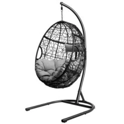 Tangkula Hanging Hammock Chair Egg Swing Chair W/ Seat Cushion Pillow Stand 11 Tangkula Hanging Hammock Chair Egg Swing Chair W/ Seat Cushion Pillow Stand -Tangkula GUEST 6e0d0d10 7f68 464d b0d7 830ec576f7a5