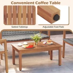 Tangkula 8 Pieces Patio Furniture Set PE Rattan Patio Bistro Set W/ Loveseat -Tangkula GUEST 6e55b82b 0253 4307 8f4c 7d64d5422947