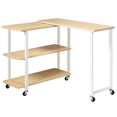 Tangkula Sofa Side Table W/Storage Shelves Mobile End Table Rolling Couch Table Desk For Living Room Bedroom 11 Tangkula Sofa Side Table W/Storage Shelves Mobile End Table Rolling Couch Table Desk For Living Room Bedroom - Image 11