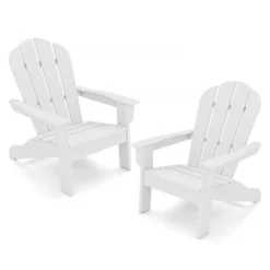 Tangkula 2PCS Kid's Adirondack Chair All-Weather HDPE Toddler Lawn Chair W/ Ergonomic Design -Tangkula GUEST 6ff01dc7 abb0 4600 9ee5 0fd09f048203