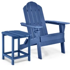 Tangkula 2 PCS Patio Folding Adirondack Chair Side Table Cup Holder HDPE Navy 13 Tangkula 2 PCS Patio Folding Adirondack Chair Side Table Cup Holder HDPE Navy -Tangkula GUEST 703b3671 7f31 40c7 b9b5 01a4811c1647