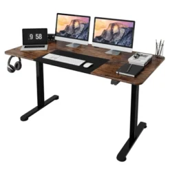 Tangkula 55" Electric Standing Desk Height Adjustable Home Office Table W/ Hook -Tangkula GUEST 72c178c3 d838 46fa 829a 6d05c0d23c65