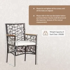 Tangkula Patio PE Rattan Dining Chairs Set Of 2/4 Patio PE Wicker Armchairs With Removable Cushions And Acacia Wood Armrests 15 Tangkula Patio PE Rattan Dining Chairs Set Of 2/4 Patio PE Wicker Armchairs With Removable Cushions And Acacia Wood Armrests -Tangkula GUEST 73633254 b6ee 43e0 ab5f f5b717c522b6