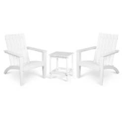 Tangkula 3PCS Patio Adirondack Chair Side Table Set Solid Wood Garden Deck Bistro Set Classic Furniture -Tangkula GUEST 752c143c f1e9 4269 81c3 3c4818e6f0dc