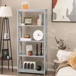 Tangkula 5-Tier Open Bookshelf Bookcase Standing Casual Home Storage Display Rack 12 Tangkula 5-Tier Open Bookshelf Bookcase Standing Casual Home Storage Display Rack -Tangkula GUEST 75a11182 2498 4d3b 9a54 0164a4a3ddbb