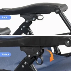 Tangkula Oversized Zero Gravity Lounge Chair Folding Recliner W/ Cup Holder & Pillow, Navy Blue -Tangkula GUEST 76101b35 13ff 4144 aabf 5f7fe02a7e4e