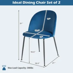 Tangkula Dining Chair Set Of 4 Upholstered Velvet Chair Set W/ Metal Base For Living Room 19 Tangkula Dining Chair Set Of 4 Upholstered Velvet Chair Set W/ Metal Base For Living Room -Tangkula GUEST 761d658f 7272 4406 bc8f 8520ea45cb83