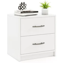 Tangkula 2-Drawer Nightstand Modern Bedside Table W/ Storage For Living Room Bedroom -Tangkula GUEST 7981a167 2fc0 480e 956e c22d60933d1b