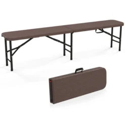 Tangkula 6 Ft Plastic Folding Bench Portable Fold-in-Half Seat W/ 1320 LBS Capacity Gray 19 Tangkula 6 Ft Plastic Folding Bench Portable Fold-in-Half Seat W/ 1320 LBS Capacity Gray -Tangkula GUEST 7a91e11b c206 46f8 a0d7 03369b3a04a1