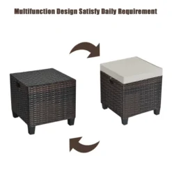Tangkula 4PCS Rattan Ottoman Outdoor Patio Furniture Cushioned Footstool Footrest 16 Tangkula 4PCS Rattan Ottoman Outdoor Patio Furniture Cushioned Footstool Footrest -Tangkula GUEST 7acf9887 1576 4a09 9992 9466c7fc1c9d