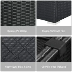 Tangkula 7-Piece Patio PE Rattan Sectional Sofa Furniture Set Wicker Sofa Conversation Set -Tangkula GUEST 7b769153 ba6b 48e2 a0d2 33f131d004ea