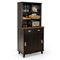 Tangkula Freestanding Buffet Hutch Kitchen Pantry Storage Cabinet W/ Sliding Doors -Tangkula GUEST 7ce557c1 7948 4741 9afa 92a147a73a57