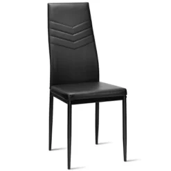 Tangkula Kitchen Set Of 4 Dining Chair PVC Leather Metal Base High Back -Tangkula GUEST 7dba907c 2203 46e3 8487 06553cdf51f4