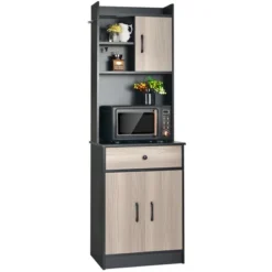 Tangkula 3-Door 71" Kitchen Buffet Pantry Storage Cabinet W/Hutch Adjustable Shelf 20 Tangkula 3-Door 71" Kitchen Buffet Pantry Storage Cabinet W/Hutch Adjustable Shelf -Tangkula GUEST 7e803e27 7798 4887 921d 8cf34513fbd7