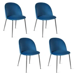 Tangkula Dining Chair Set Of 4 Upholstered Velvet Chair Set W/ Metal Base For Living Room 20 Tangkula Dining Chair Set Of 4 Upholstered Velvet Chair Set W/ Metal Base For Living Room -Tangkula GUEST 7f00559d 5a14 4713 ac17 43632cc440fe