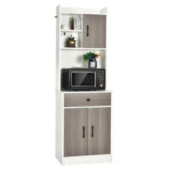 Tangkula 3-Door 71" Kitchen Buffet Pantry Storage Cabinet W/Hutch Adjustable Shelf 21 Tangkula 3-Door 71" Kitchen Buffet Pantry Storage Cabinet W/Hutch Adjustable Shelf -Tangkula GUEST 7ff9356f 07f8 4901 b0a7 2e39ea4a5f24
