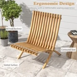 Tangkula 2 PCS Folding Patio Chair Teak Wood Outdoor Lounge Chair W/ Slatted Seat & Backrest 14 Tangkula 2 PCS Folding Patio Chair Teak Wood Outdoor Lounge Chair W/ Slatted Seat & Backrest -Tangkula GUEST 81e1e074 1945 4155 8f2e 618f9fa8ee92
