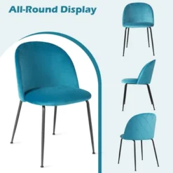 Tangkula Dining Chair Set Of 2 Upholstered Velvet Chair Set W/ Metal Base For Living Room 18 Tangkula Dining Chair Set Of 2 Upholstered Velvet Chair Set W/ Metal Base For Living Room -Tangkula GUEST 83c1932c 42e4 4c32 ac84 2fa162583763