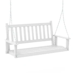 Tangkula Wooden Porch Swing 2-Person Hanging Swing Chair W/ Adjustable Galvanized Metal Chains 19 Tangkula Wooden Porch Swing 2-Person Hanging Swing Chair W/ Adjustable Galvanized Metal Chains -Tangkula GUEST 85b4485a 6282 4704 b13f fe5a925c4e97